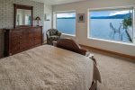 Master bedroom with King bed and lake views.